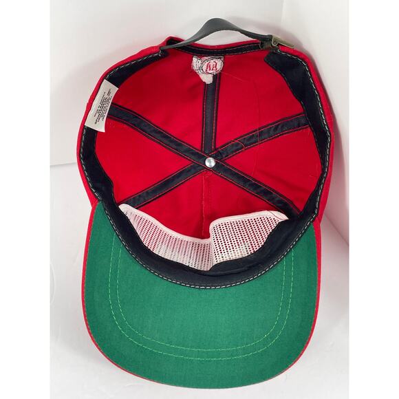 Vintage University Of Utah Red Leather Strapback Hat Front Embroidered - Picture 2 of 12